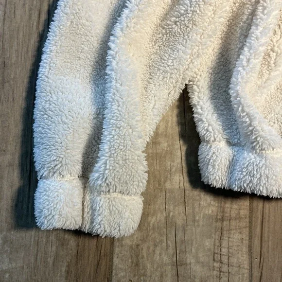 Abercrombie &‎ Fitch Soft Half Zip Chevron Sweatshirt Cream Camel Large - Picture 2 of 9